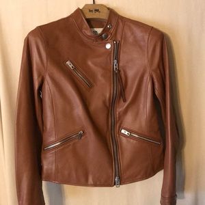 COPY - COACH women’s SOFT Leather jacket w/zipper…